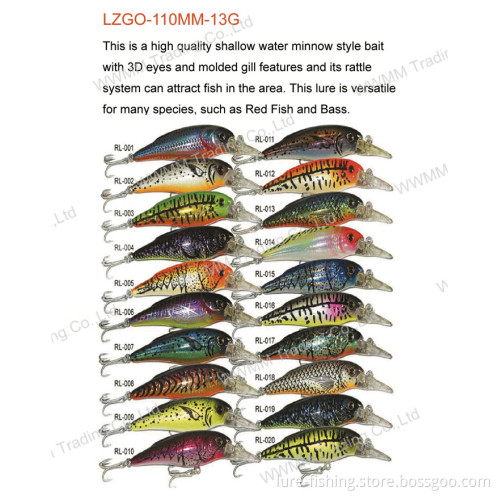 Fishing Lure, Fishing Tackle ,Plastic Lure--Rattle Minnow (HRL020)